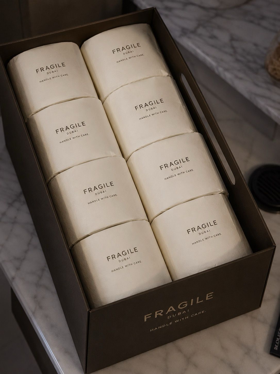 Fragile two-ply unscented toilet tissue, wrapped rolls